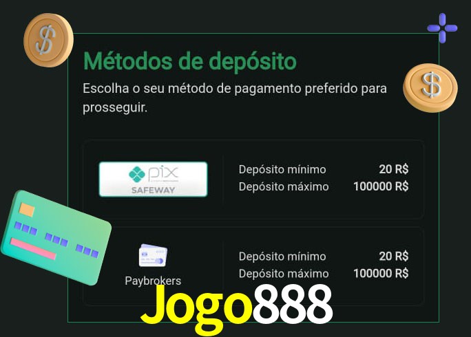 O cassino Jogo888 oferece uma grande variedade de métodos de pagamento